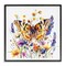 Stupell Industries Garden Flowers & Butterfly Framed Giclee Wall Art Design by LSR Design Studio
